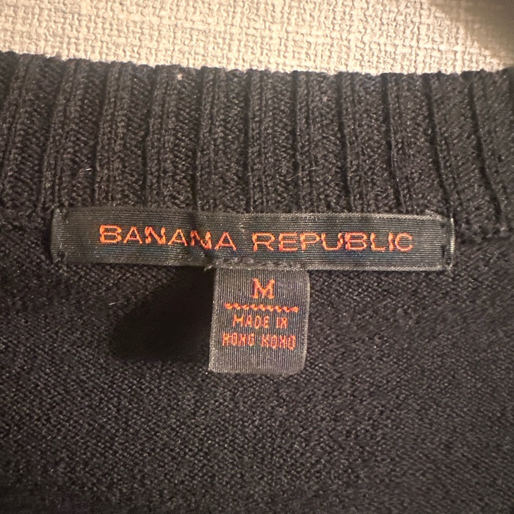 Banana Republic Black Button-Front Cardigan Sweater Career Office - Picture 5 of 5